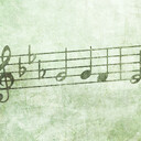 A music notation representation of the first part of the melody of “Abide with Me.”