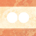 Two white circles next to each other.