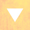 A white triangle, point at bottom.