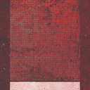 A rectangle made up of many small red squares, above a thin, horizontal white rectangle.