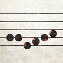 An abstract representation of the first part of the melody of “As Sisters in Zion.”