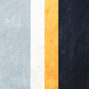 A tall white rectangle and a tall golden rectangle at center, flanked by a light blue background at left and a dark blue background at right.