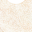 A large white semicircle at top, with lots of small white circles underneath it.