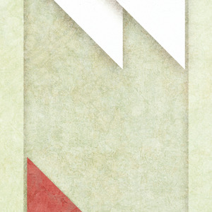 A red triangle at lower left with two white triangles at upper right.