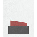 A gray rectangle at bottom, with a red trapezoid directly above it.