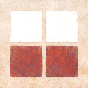 Two white squares at top, two red squares beneath them.