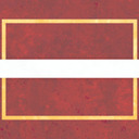 A horizontal white line over a hollow golden rectangle.
