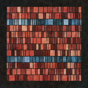 A grid of red and blue rectangles on a dark background.