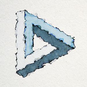 A blue Penrose triangle.