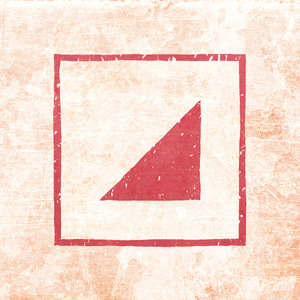 A red triangle inside a red outlined squared.