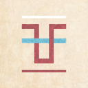 A horizontal blue line at center, with a red line that starts horizontal above the blue line at left, drops below the blue line in the middle, and then returns to a final horizontal stretch above the blue line at the right. I'm sorry this is not a better description.