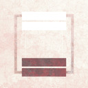 Two thin, horizontal white rectangles at top; two thin, horizontal red rectangles at bottom.