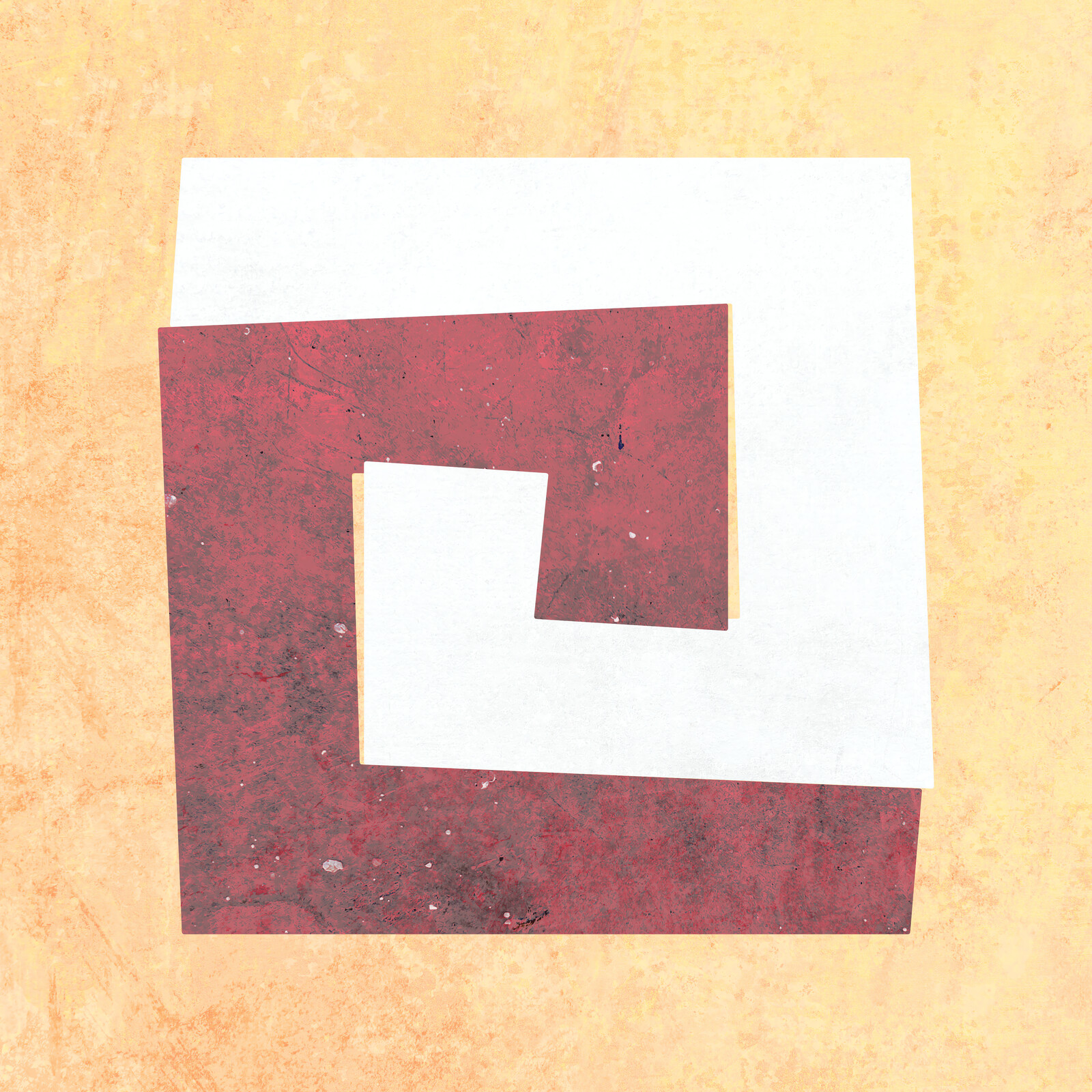 Two intertwined lines of white and red.