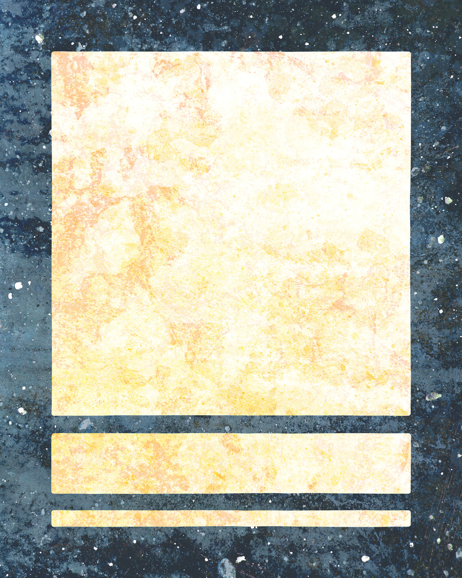 A big horizontal yellow box above a small horizontal yellow box above a very small horizontal yellow box.
