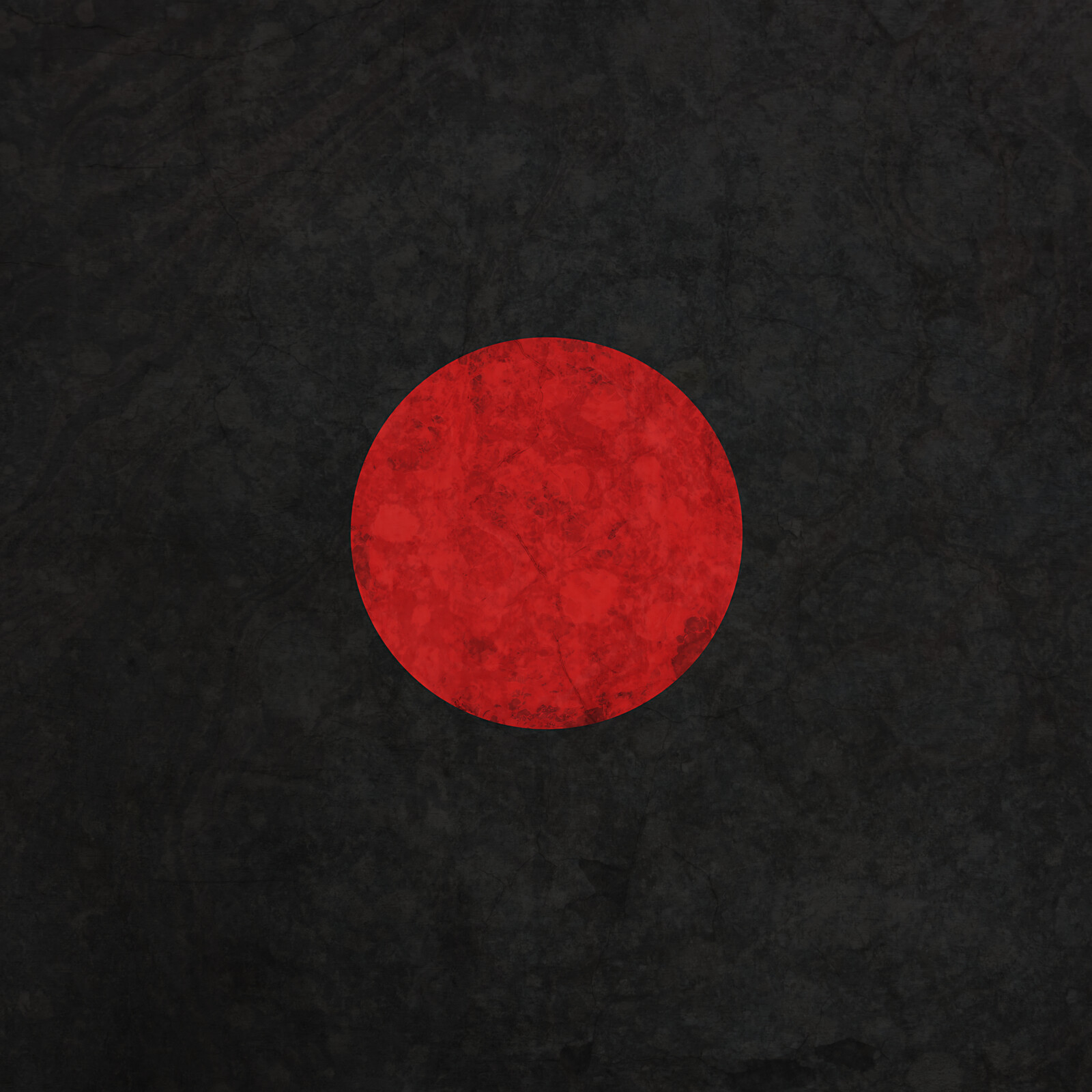 A red circle on a dark background.