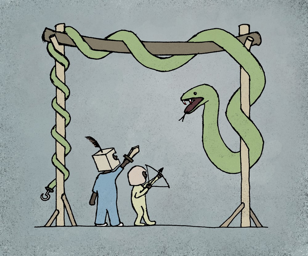 Simon, Scotty, and the Snake artwork