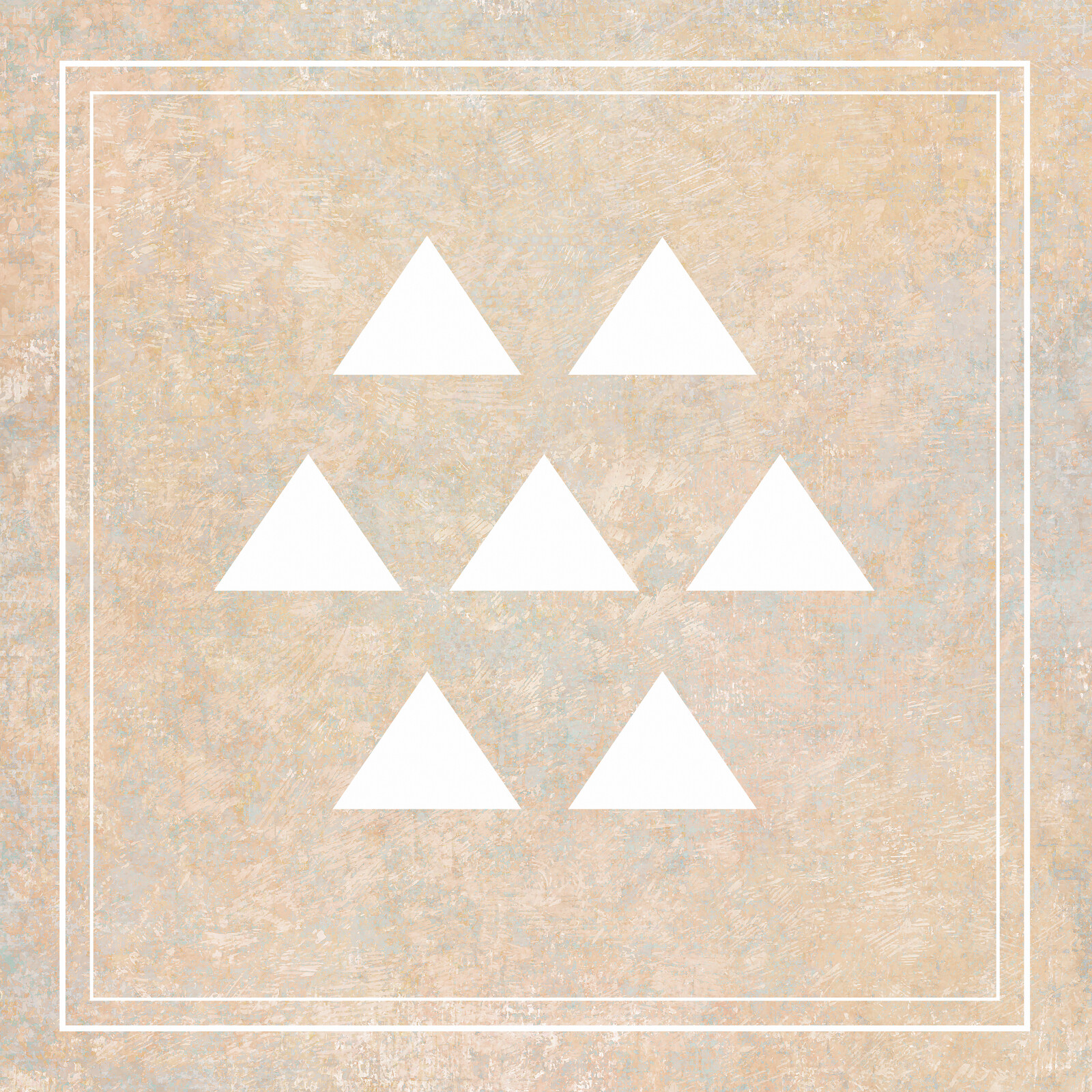 Seven small white triangles.