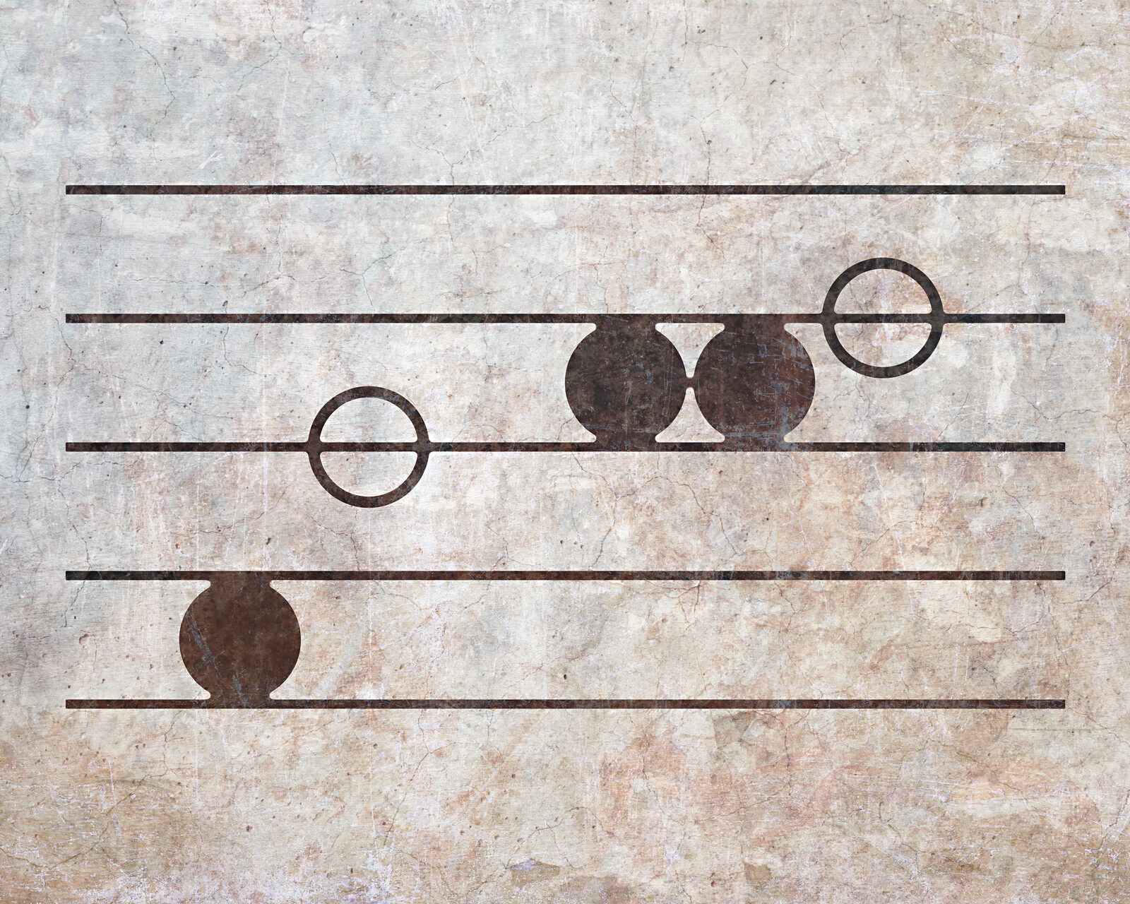 Circles and lines representing the first few measures of "The Spirit of God"